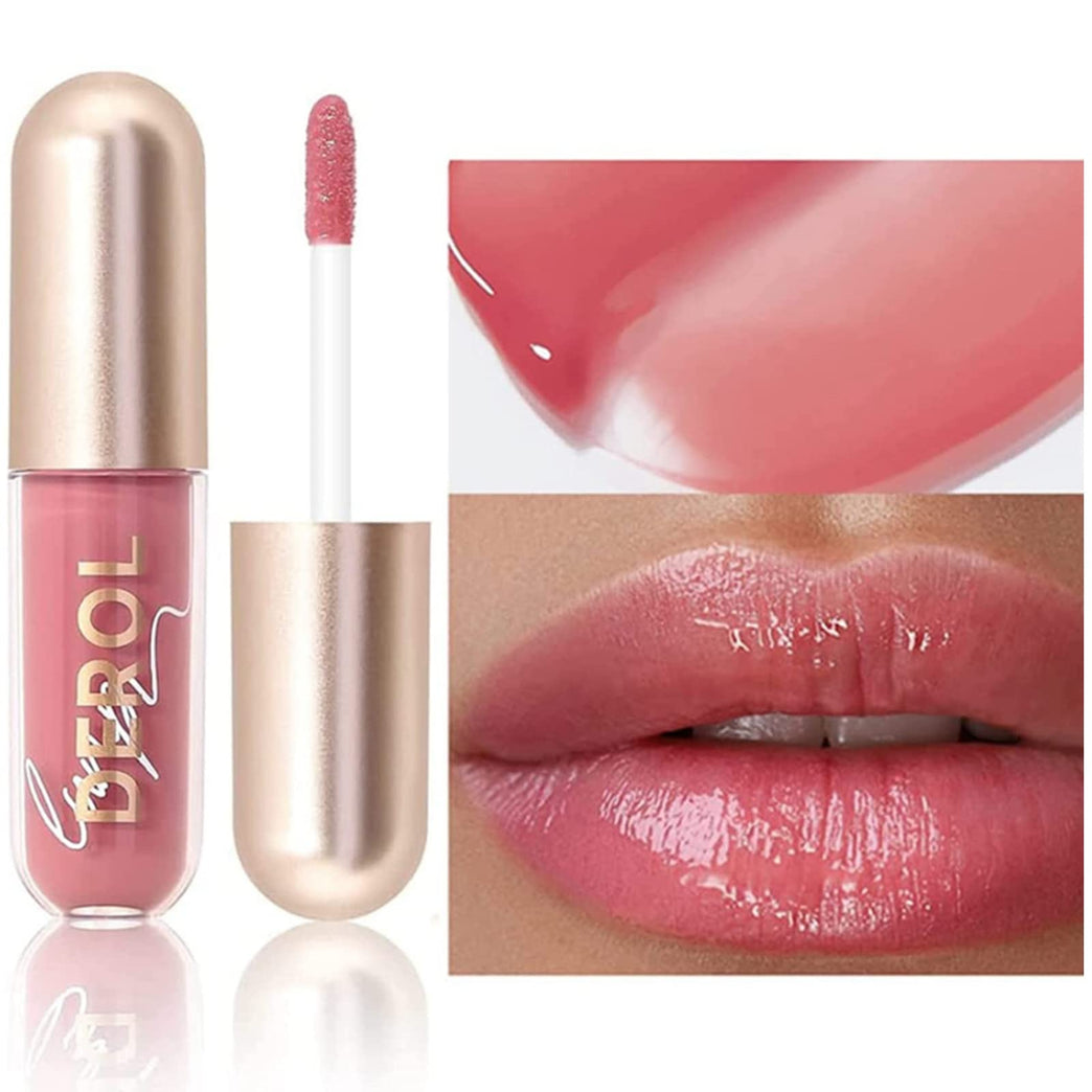 Hydrating Lip Plumper and Tinted Balm with Long-Lasting Lip Stain and Gloss, Enhanced with Ginger for Nourished, Soft and Full Lips - Waterproof and Durable (#02)