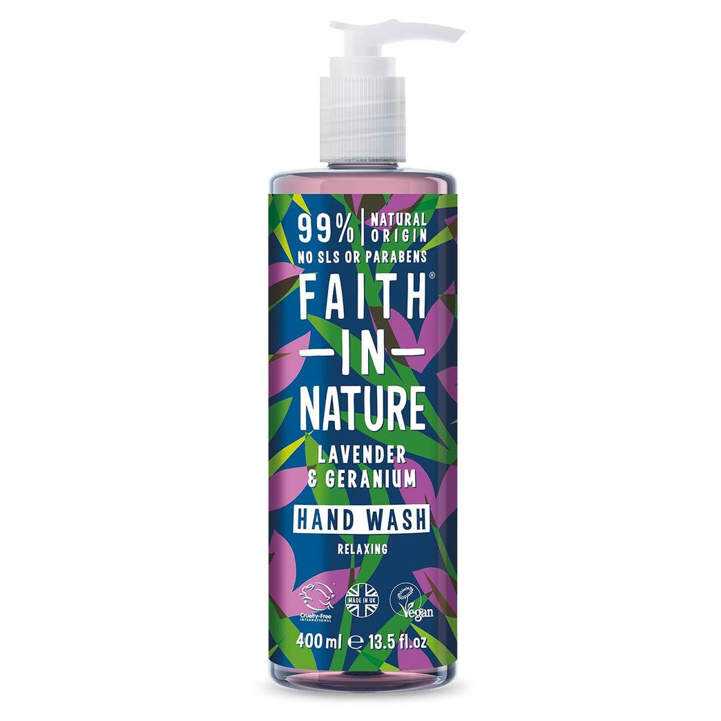 Faith In Nature Lavender and Geranium Hand Wash - Nourishing, Vegan, and Cruelty-Free