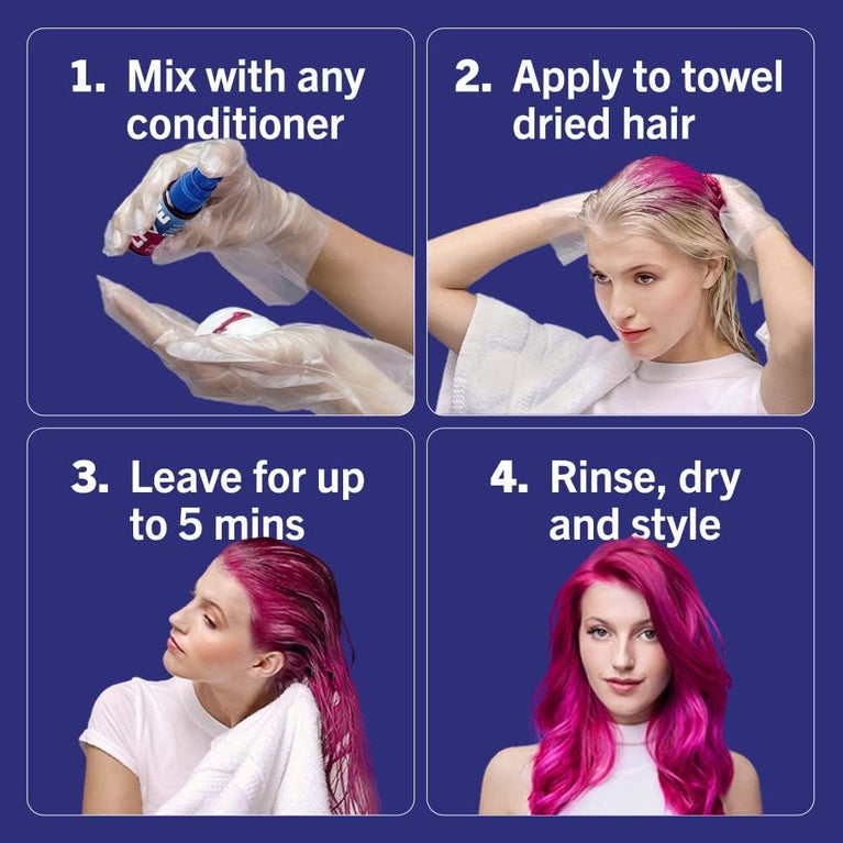 Live Schwarzkopf Colour Drops, Vegan, Semi-permanent, Pink Hair Dye, Lasts 2 to 12 Washes, Petal Pink, 30 ml