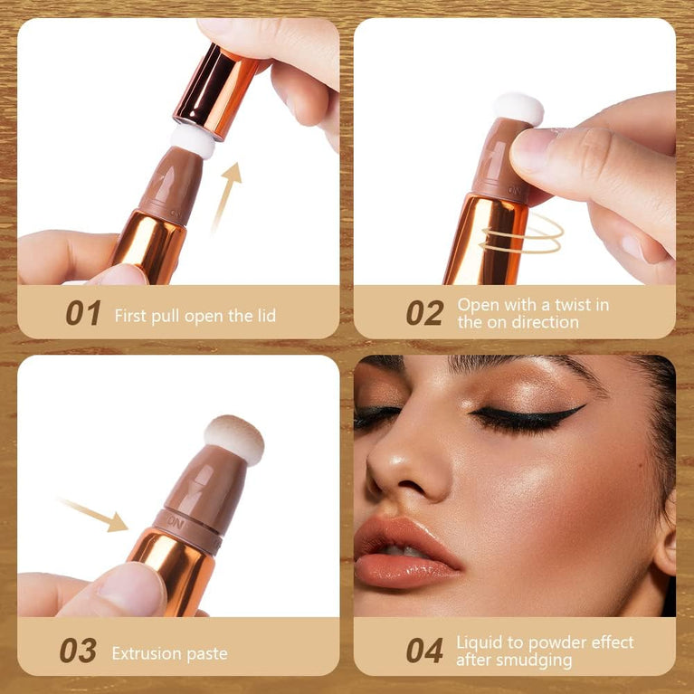 AOOWU All-in-One Bronzer, Illuminate, and Blusher Beauty Stick