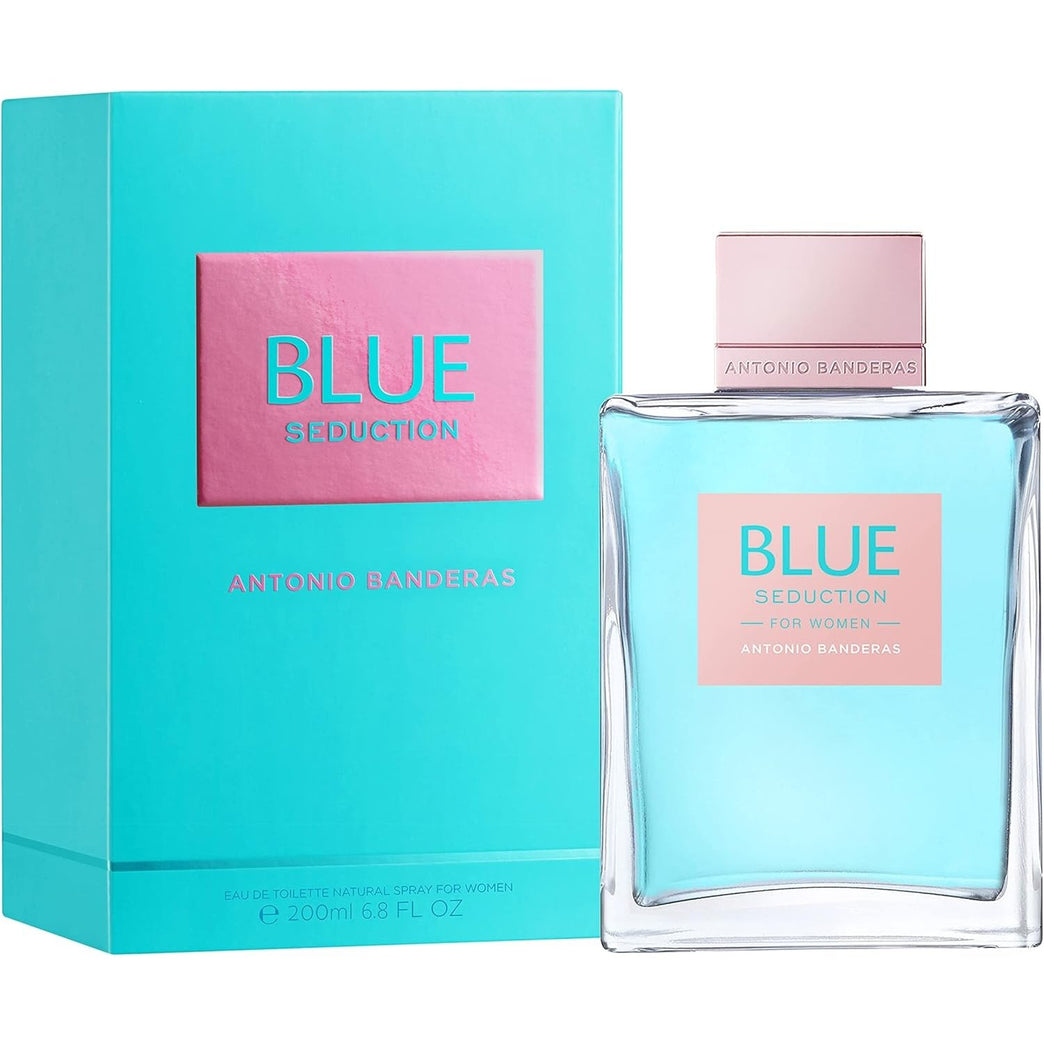 Blue Seduction Woman Eau de Toilette - Floral Aquatic Fragrance for Day Wear - 200 ml