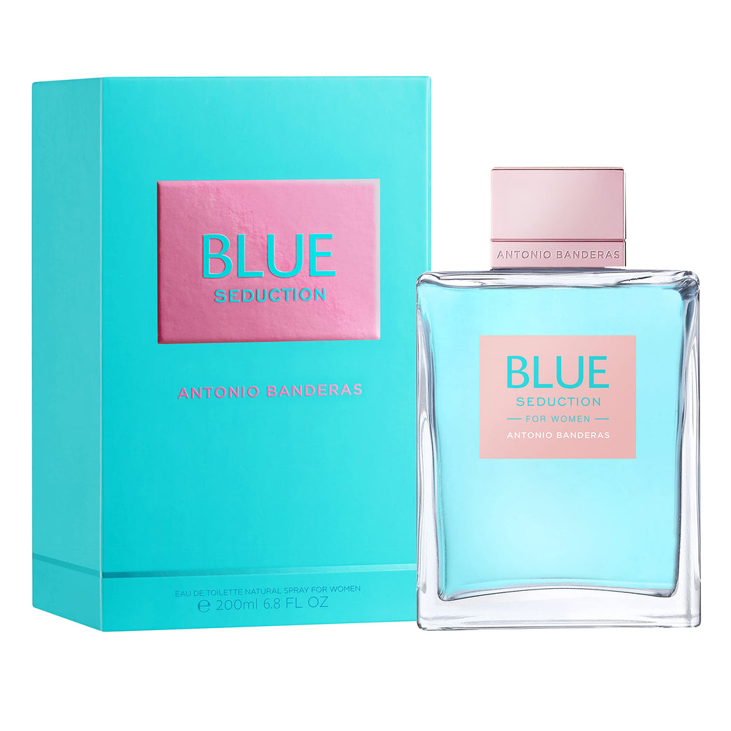 Blue Seduction Woman Eau de Toilette - Floral Aquatic Fragrance for Day Wear - 200 ml