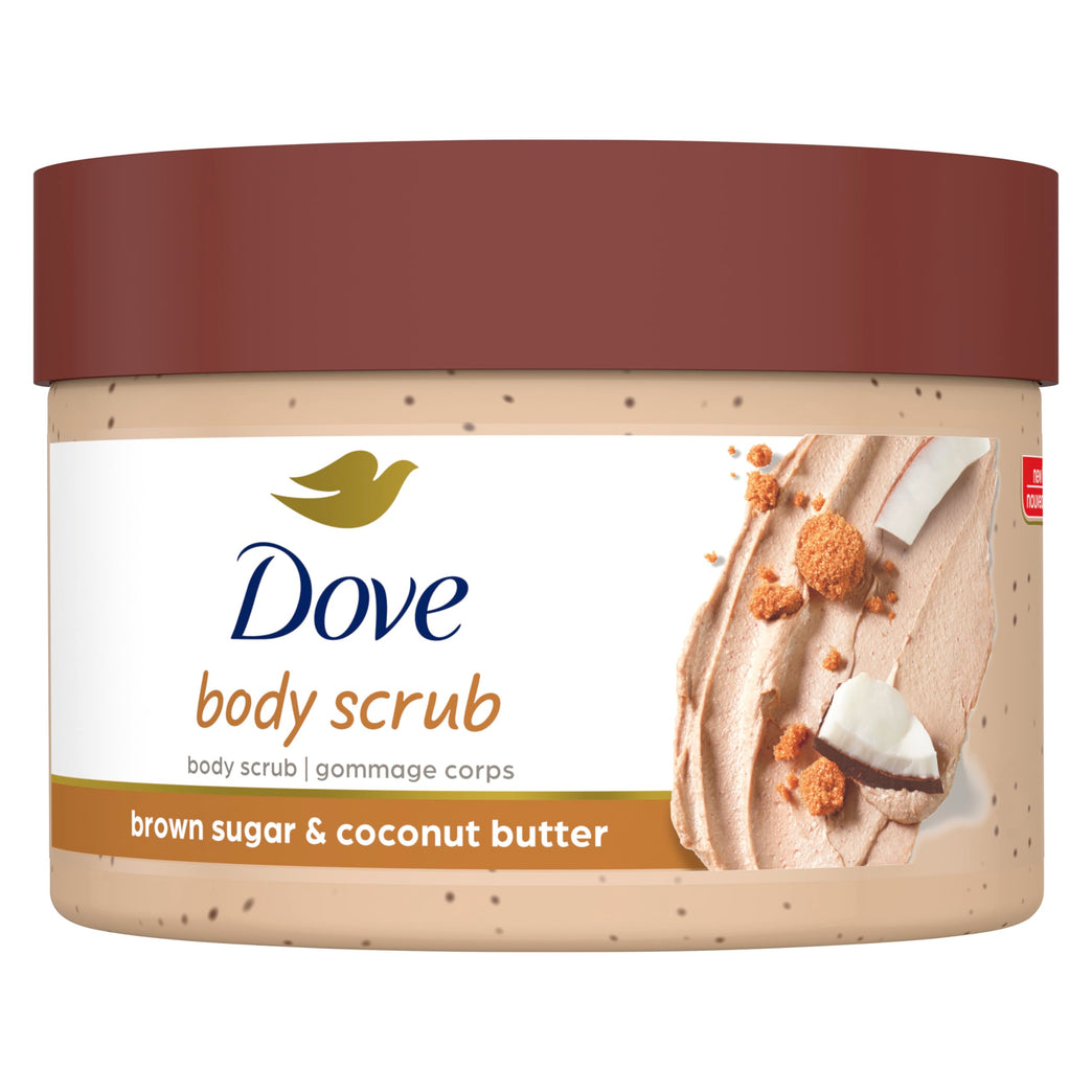 Dove Brown Sugar & Coconut Butter Body Scrub for Silky Smooth Skin 298ml