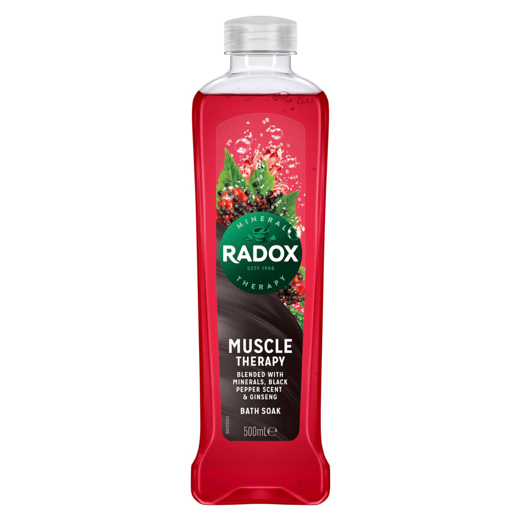 Radox Mineral Therapy Muscle Therapy Bath Soak uniquely blended with minerals & herbs for a rejuvenating bubble bath 500 ml