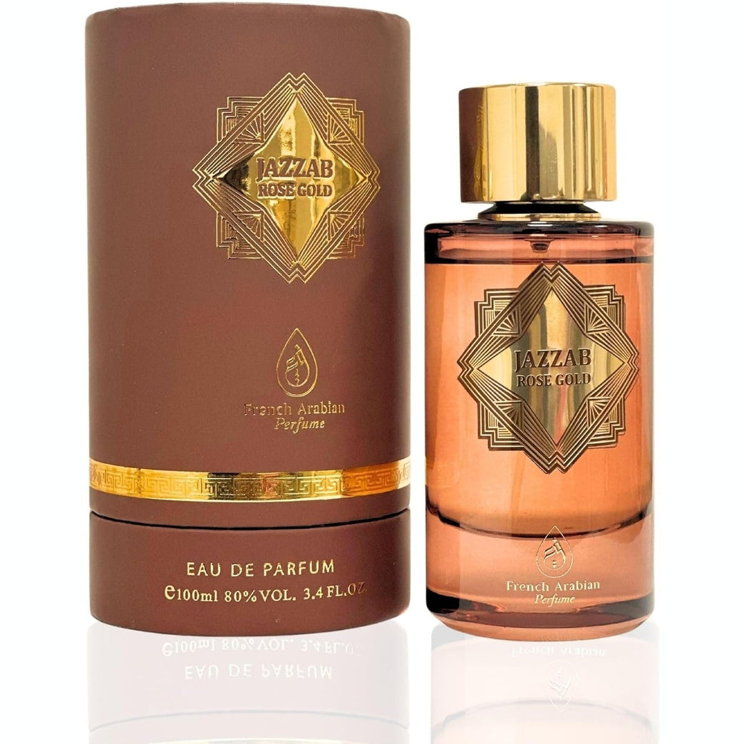 Jazzab Rose Gold Arab Perfume 100ml –Rose Woody Amber Oud Perfume For Her Eau De Parfum 100ml Fresh Scent Spray for Women
Fresh and Floral Jazzab Eau de Parfum