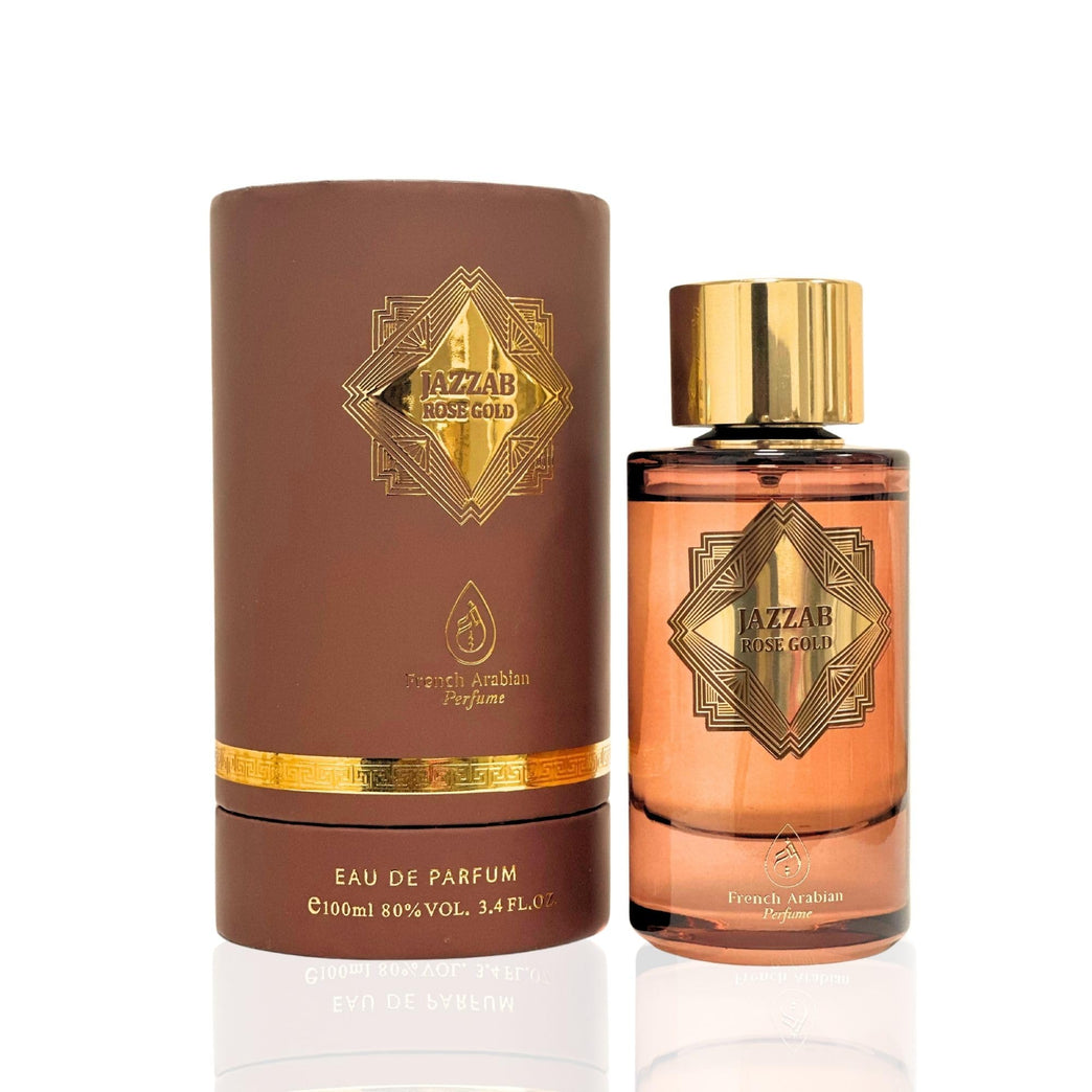 Jazzab Rose Gold Arab Perfume 100ml –Rose Woody Amber Oud Perfume For Her Eau De Parfum 100ml Fresh Scent Spray for Women
Fresh and Floral Jazzab Eau de Parfum