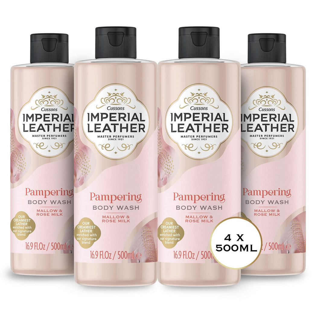 Luxurious Marshmallow & Rose Milk Shower Gel - Pack of 4 x 500ml