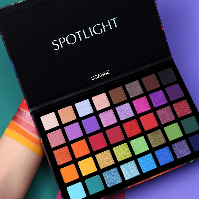 UCANBE Professional Eyeshadow Palette with 40 High Pigmentation Matte and Shimmer Shades, Long-Lasting Waterproof Eye Makeup Pallet