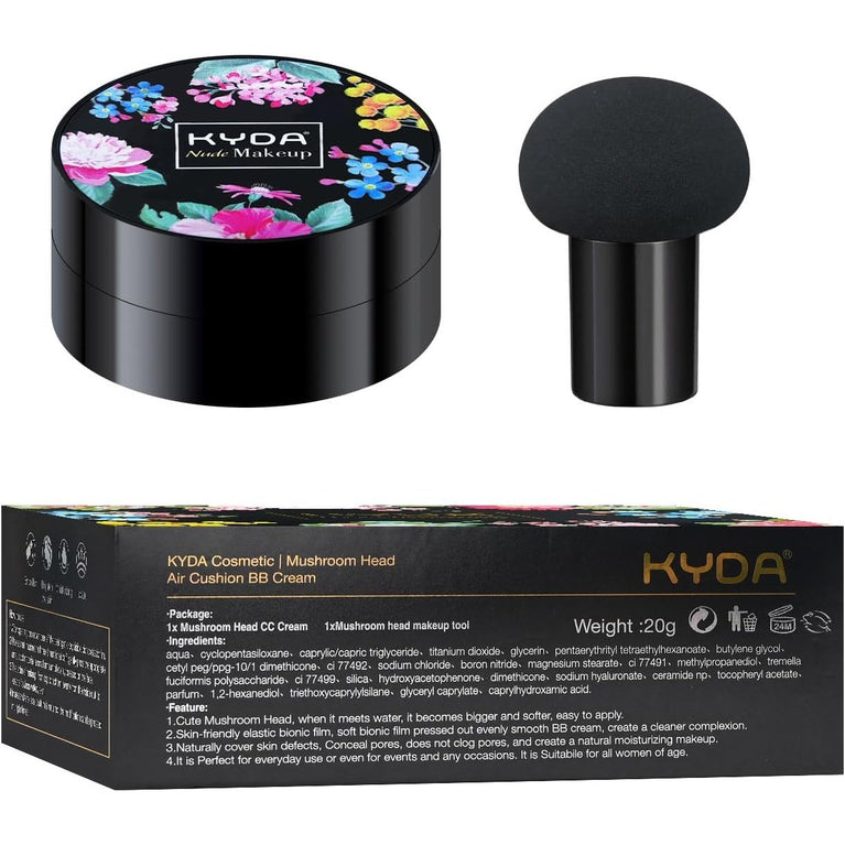Ownest Flawless Coverage Air Cushion BB Cream with Nourishing Mushroom-Head Applicator