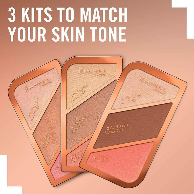 Kate Moss Edition Rimmel London Radiant Complexion Sculpting Palette in Coral Glow, 18.5g