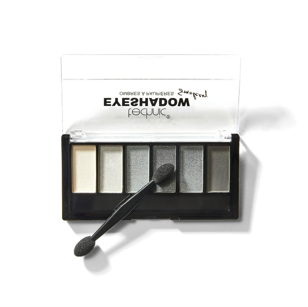 Technic Professional Smokey Eyeshadow Palette - 6 High-Pigment Grey, Silver & Charcoal Matte & Shimmer Shades for Extended Wear and Effortless Smokey Eye Creation, PETA Approved and Suitable for Vegans, 7.2g
