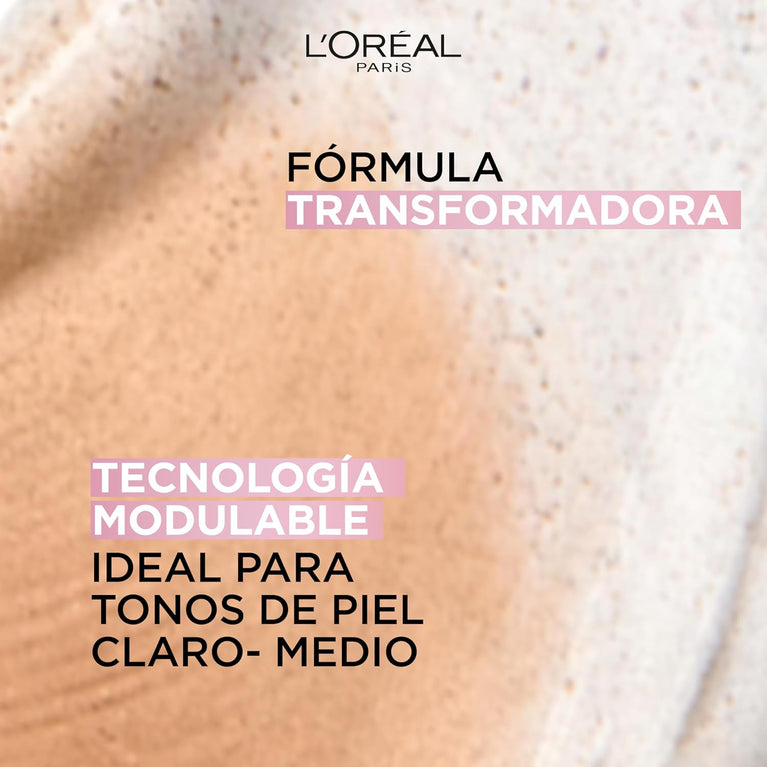 L'Oréal Paris 24-hour Hydrating Tinted Cream with SPF 20 and Vitamins B5 & E, Medium Light Shade 03, 30 ml for A Radiant and Unified Complexion
