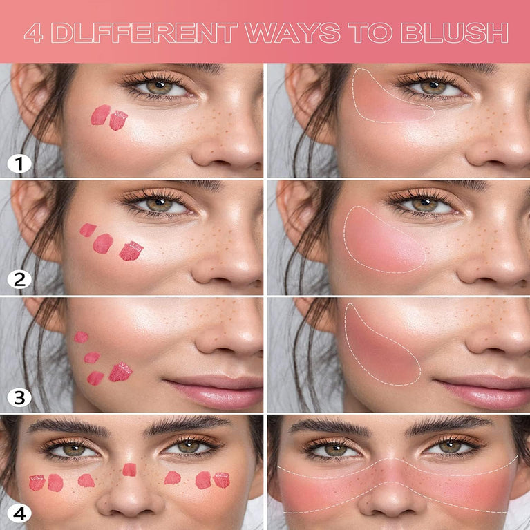 Sponge Brush Applicator Cream Blush - Long-Lasting, Waterproof, and Blendable for a Natural Matte Finish