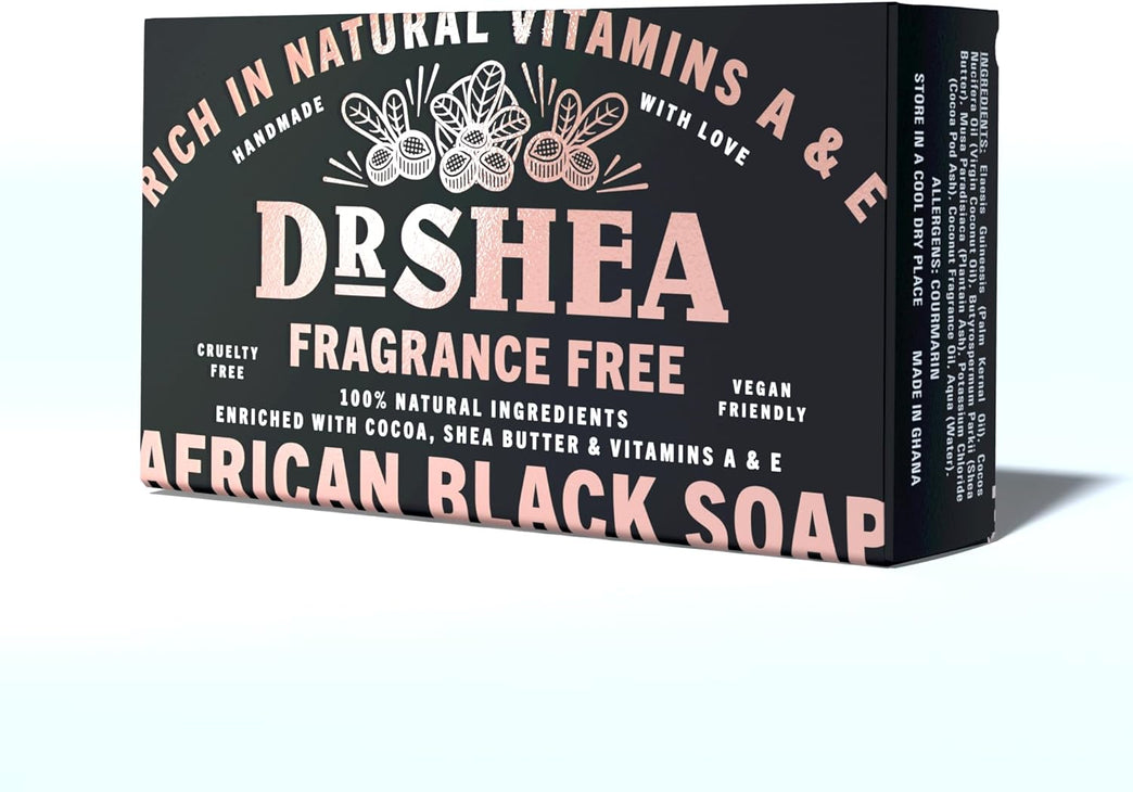 Authentic Raw Organic African Black Soap 100g - Antibacterial Body, Face & Hand Wash - Natural Vegan Solution for Dry Skin and Psoriasis