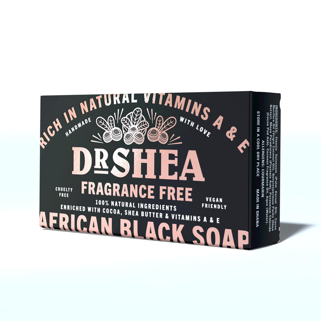 Authentic Raw Organic African Black Soap 100g - Antibacterial Body, Face & Hand Wash - Natural Vegan Solution for Dry Skin and Psoriasis