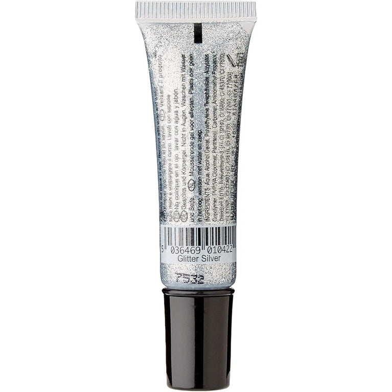 Stargazer Sparkling Gel Glitter Silver with Precision Nib Applicator for Face & Body