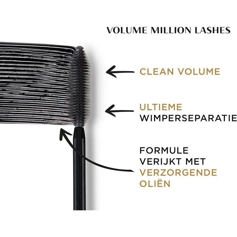 L'Oreal Black Mascara, 10 ml - One Coat No Clump Volume Enhancer (Pack of 1)
