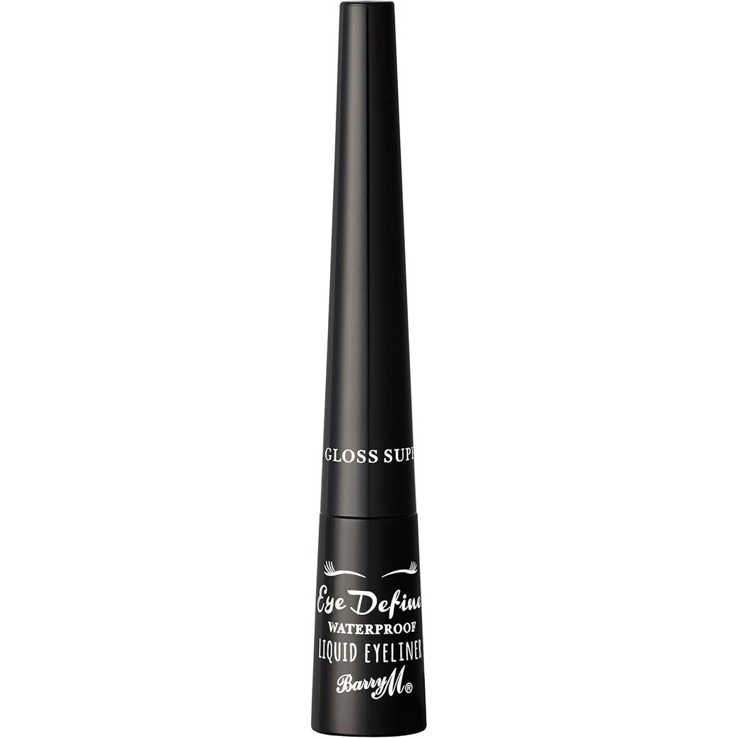 Barry M Cosmetics Super Gloss Black Liquid Eyeliner for Eye Definition, Long-Lasting - 26.16 Grams