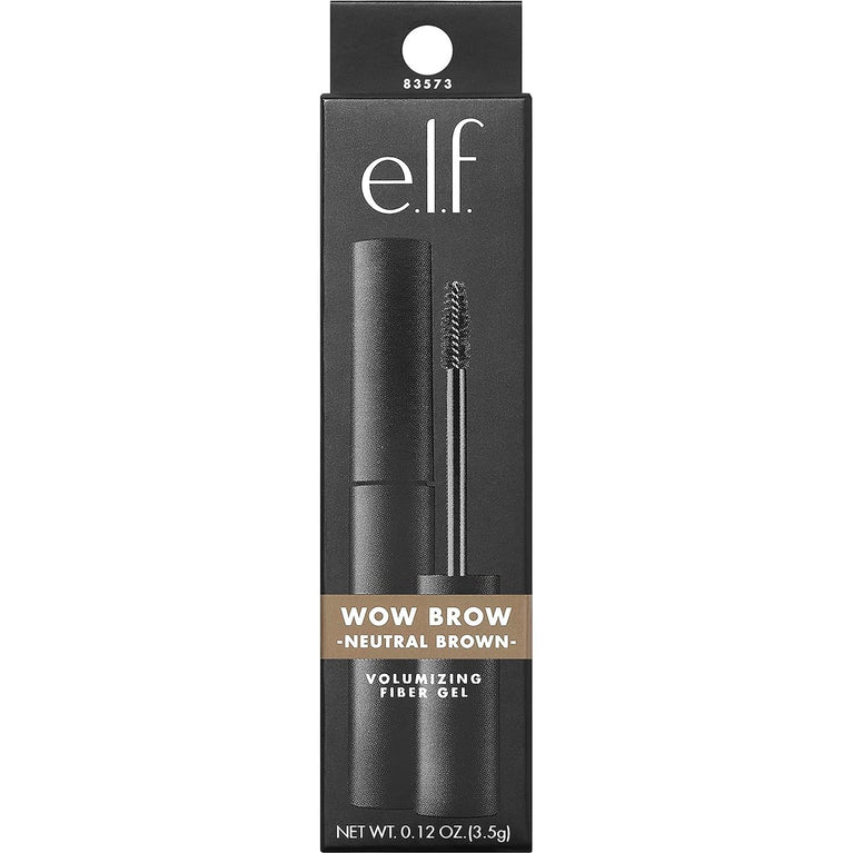 e.l.f. Ultimate Brow Enhancer, Volumizing Fiber-Infused Wax-Gel, Long-Lasting Brow Perfection, Vegan & Cruelty-Free, Neutral Brown, 3.5g