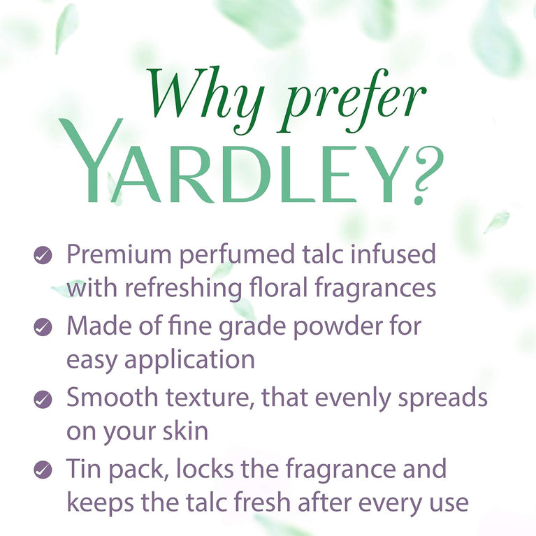 Yardley London Jasmine Perfumed Talc 100g