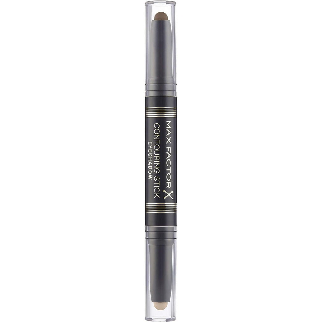 Max Factor Duo-Tone Contouring Eyeshadow Stick in Warm Taupe & Amber Brown with Smudge-Proof Creamy Formula for Enhanced Eye Looks