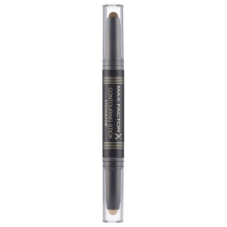 Max Factor Duo-Tone Contouring Eyeshadow Stick in Warm Taupe & Amber Brown with Smudge-Proof Creamy Formula for Enhanced Eye Looks