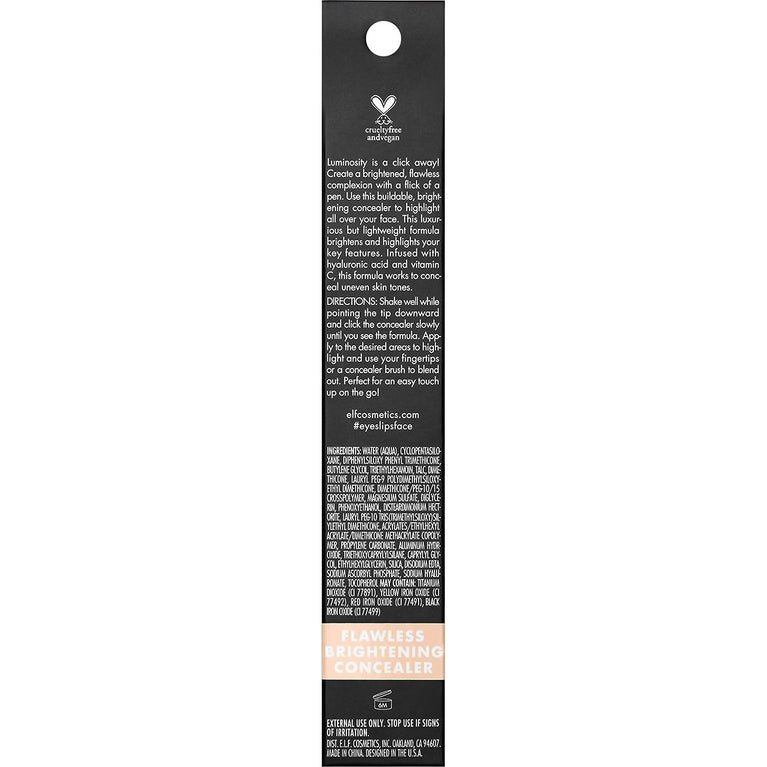 E.l.f. Radiant Complexion Correcting Concealer with Hydrating Hyaluronic Acid and Brightening Vitamin C, Light 26 N, 0.07 Fl Oz - Portable and Vegan