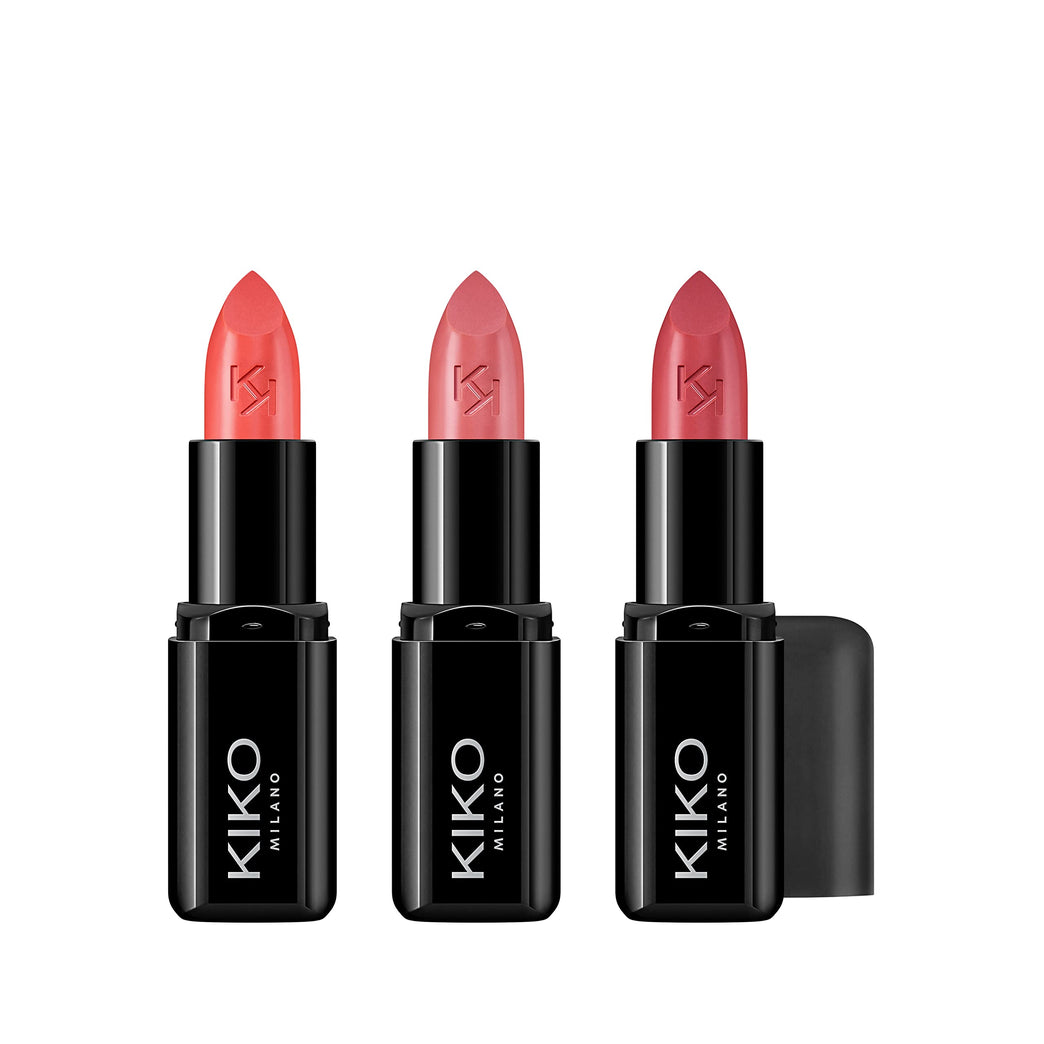 KIKO Milano Smart Fusion Lipstick Kit 02 | Lip Kit With 3 Radiant-Finish Lipsticks