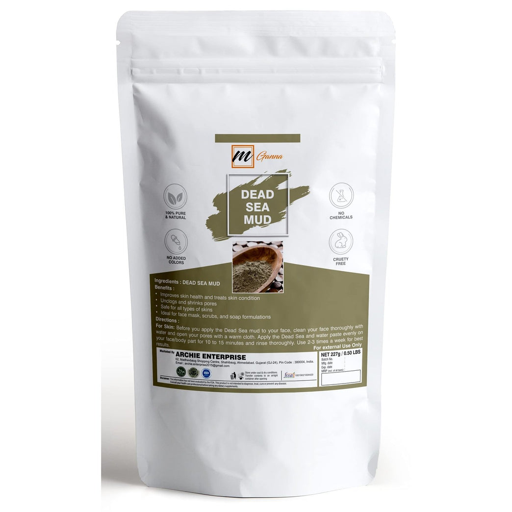 mGanna 100% Natural Dead Sea Mud/Clay Powder for Anti-Ageing & Skin Firming