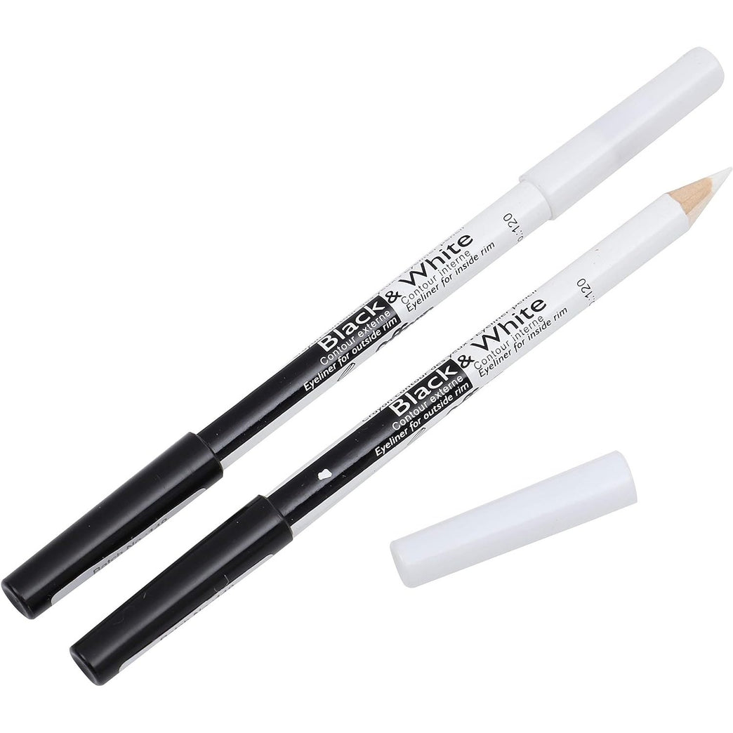 Saffron Dual-Tone Eyeliner Pencil - Black & White (1.2g)