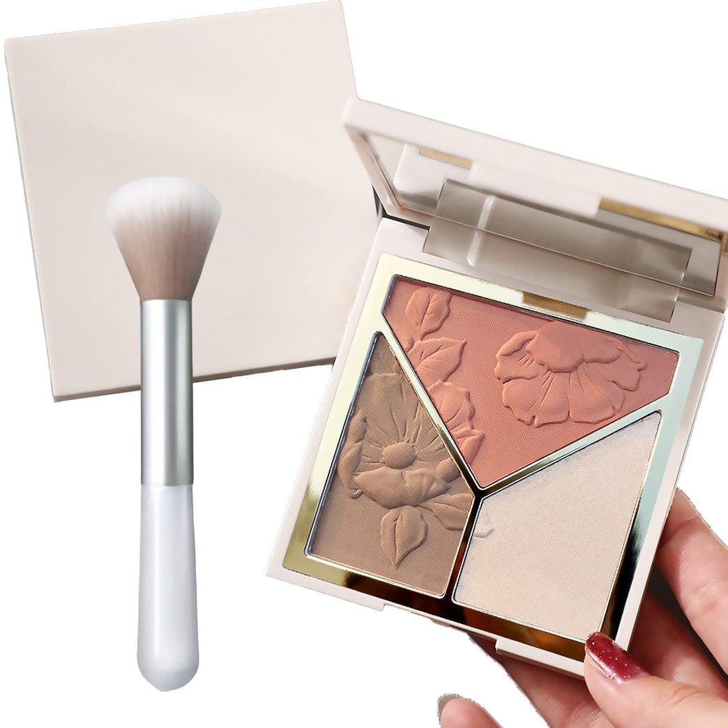 Radiant Cheek Contouring 3-Tone Blush and Highlighter Palette