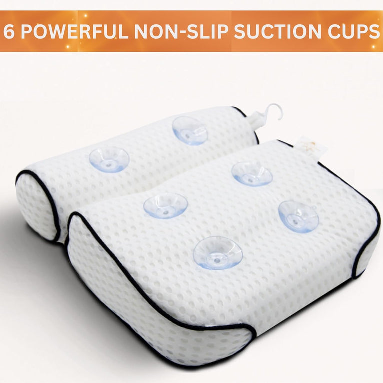 Spa-Quality Luxury Bath Tub Pillow for Head & Neck - Ultimate Relaxation Accessory & Gift