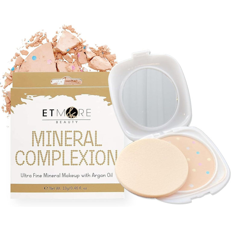 Etmore Luxurious Radiance Compact Powder - Argan Oil Infused for Seamless Blending and Luminous Finish