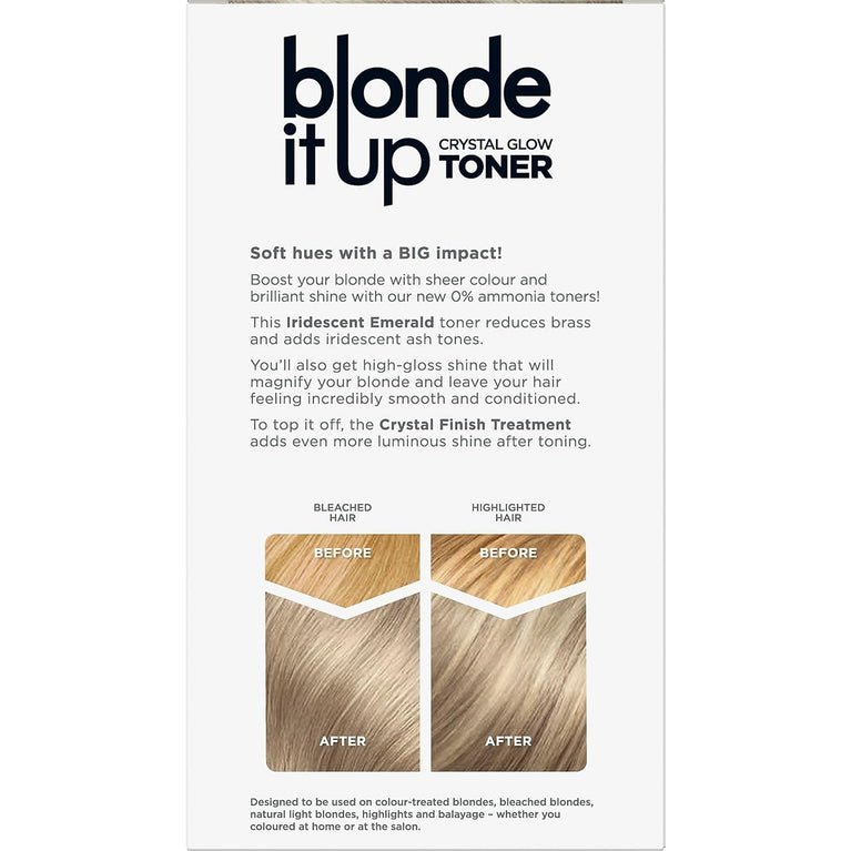 Clairol Crystal Glow Iridescent Emerald Blonde Toning Kit