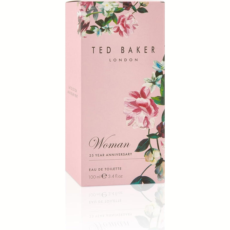 Ted Baker Woman Pink EDT, Floral Green Feminine Fragrance, Opening Notes are Fresh Peach, Bergamont and Tangerine with Warm Musk, Vanilla and Vetiver Base Notes, 100ml