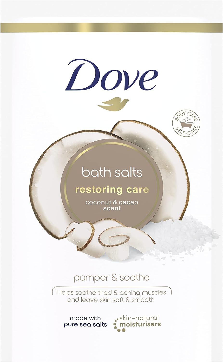 Dove Coconut and Cacao Restoring Care Bath Salts with Skin-Natural Moisturizers