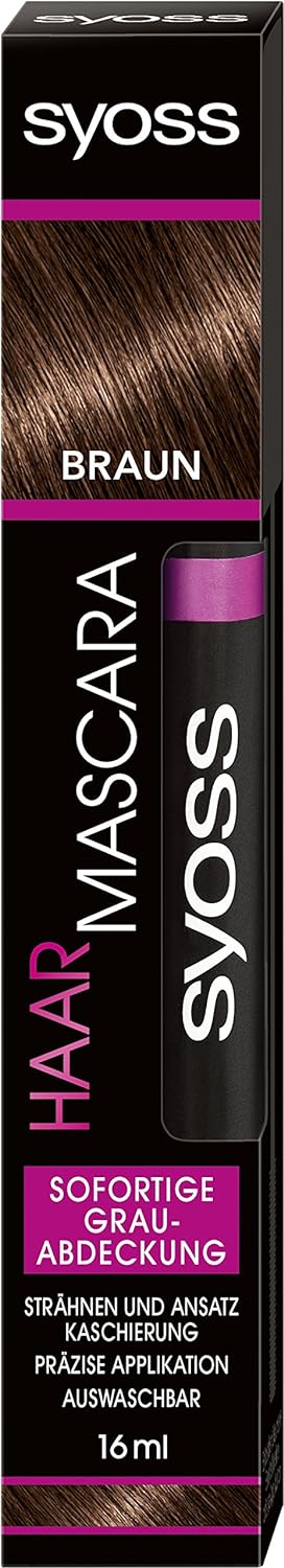 SYOSS Hair Mascara Hair Colour Brown Instant Grey Cover 16 ml