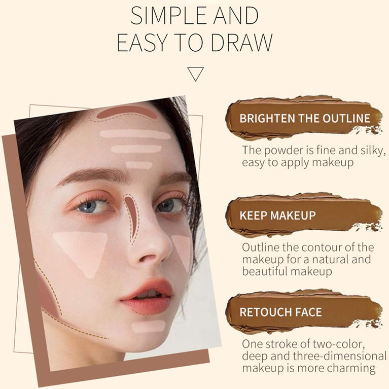 ONLYOILY Dual-End Contour and Highlighter Stick - Flawless Finish, Waterproof and Long-Lasting Makeup Tool