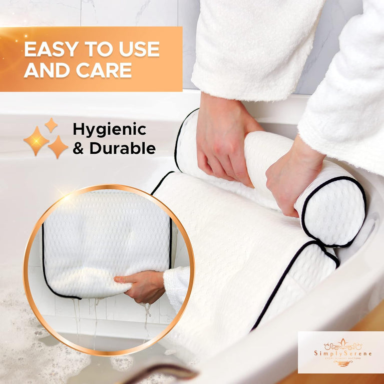 Spa-Quality Luxury Bath Tub Pillow for Head & Neck - Ultimate Relaxation Accessory & Gift