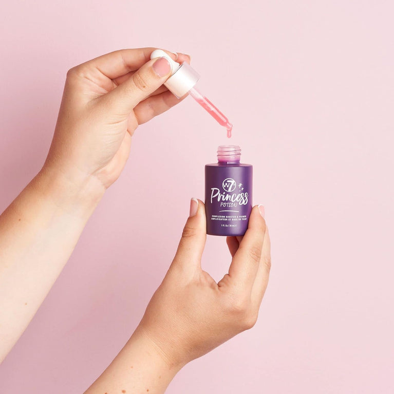 W7 Radiant Skin Purple Primer Drops - Flawless Makeup Base for Princess-Like Complexion