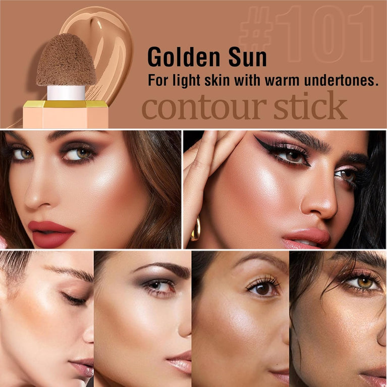 Silky Matte Cream Contour Stick in Caramel Tan