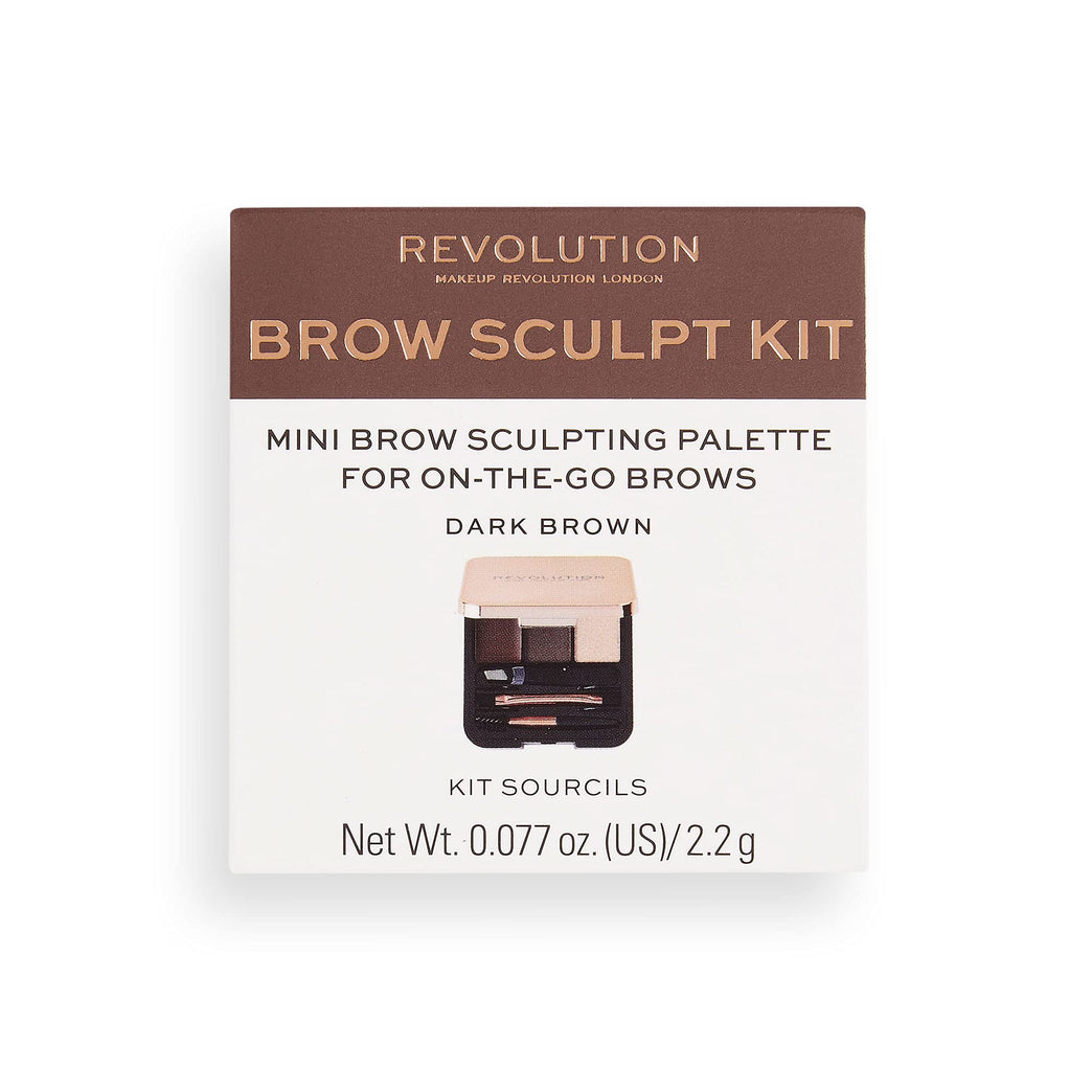 Makeup Revolution, Brow Sculpt Kit, Dark, 2.2 g