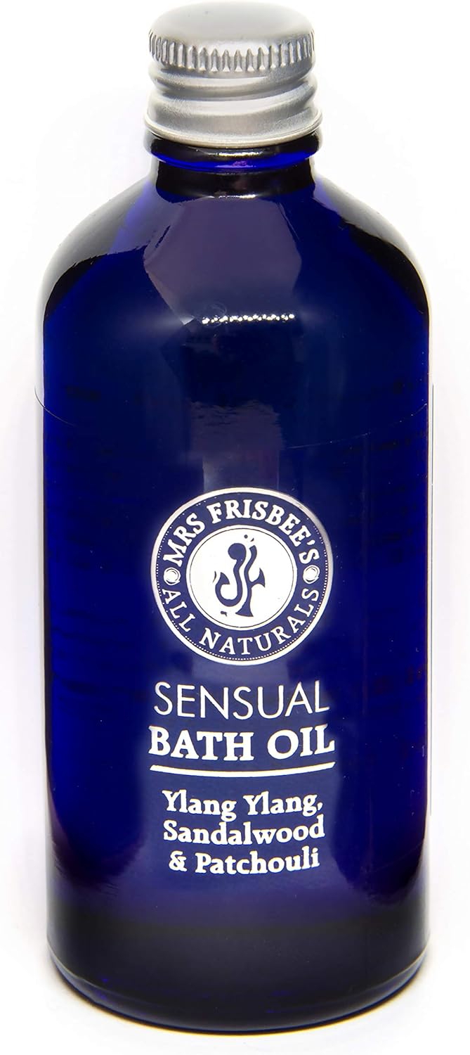 Sensual Aromatherapy Bath Oil with Sandalwood, Patchouli & Ylang Ylang - 100ml