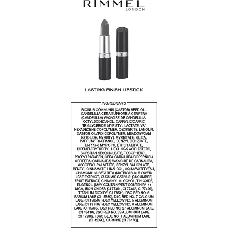 Rimmel London Lasting Finish Long-lasting Lipstick, 210 Coral in Gold, 4 g