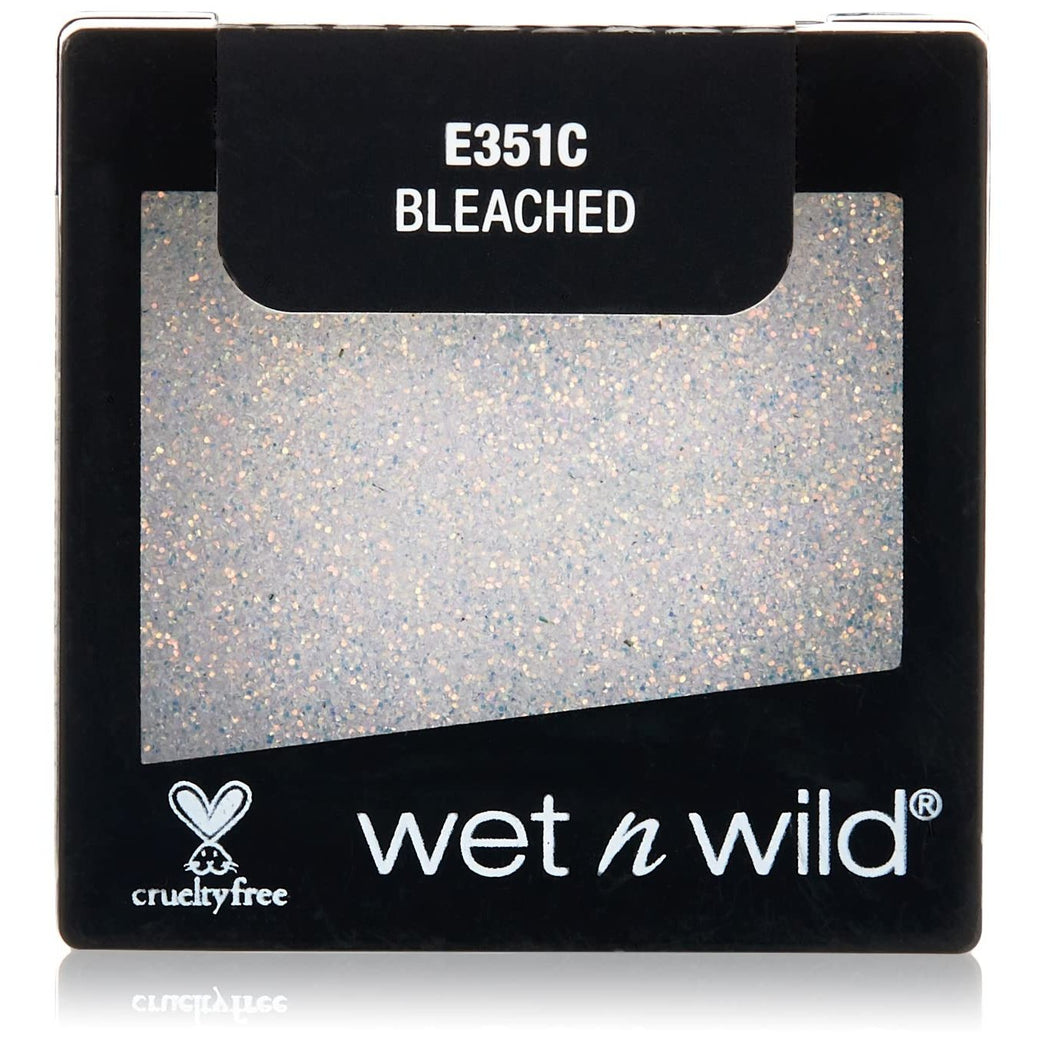 Wet 'n' Wild, Color Icon Single Glitter Eyeshadow, Ultra-Pigmented and Shine Infused, Enriched with Hydrating Formula, Ideal for Professional Makeup, Shade - Bleached