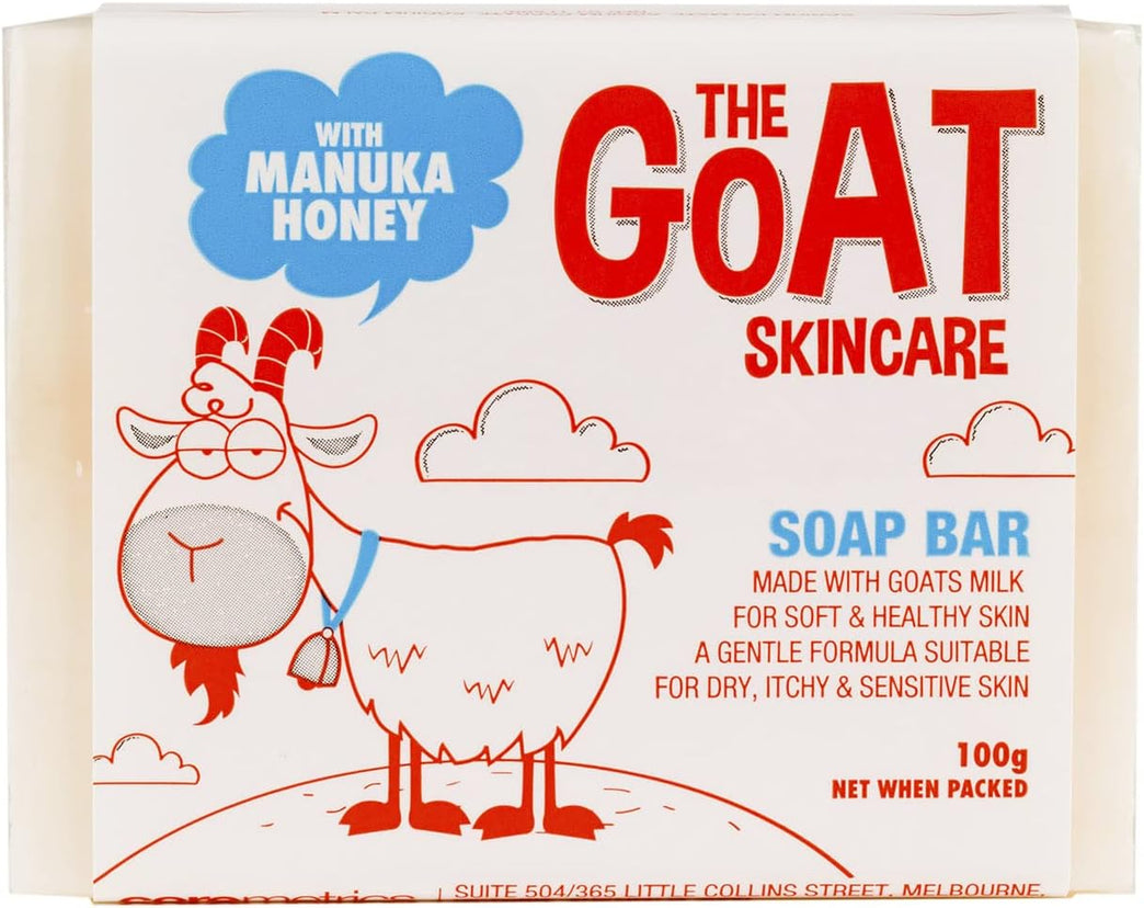 Pure Goat's Milk Soap Bar with Manuka Honey for Dry, Itchy, and Sensitive Skin