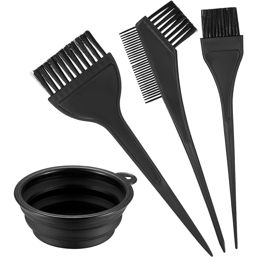 Hair Coloring Brushes and Mixing Bowl Set for DIY Salon Hair Coloring
