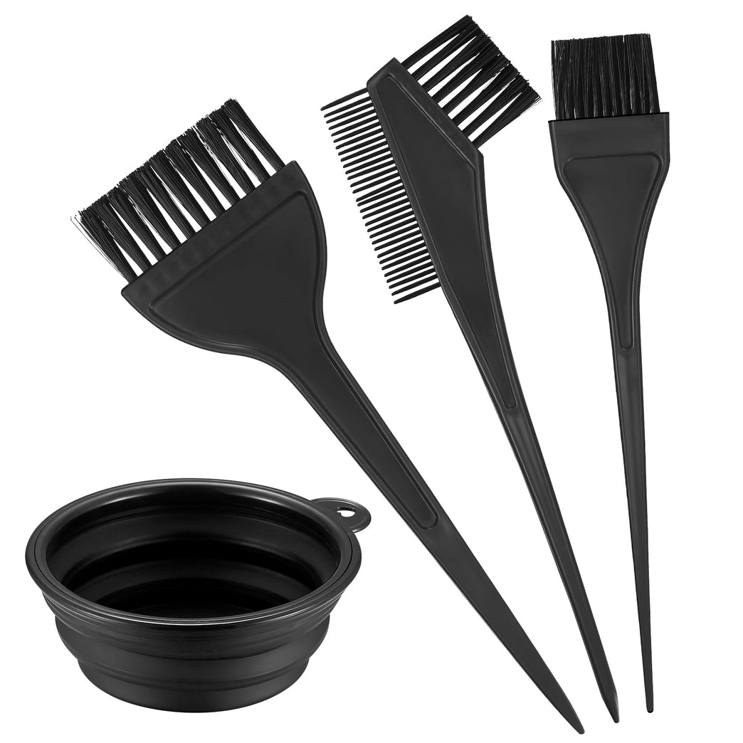 Hair Coloring Brushes and Mixing Bowl Set for DIY Salon Hair Coloring