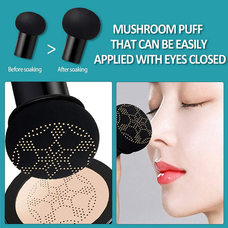 Mushroom Sponge Head BB Cream: Concealing, Nourishing, and Moisturizing Liquid Foundation for Radiant Skin Tone
