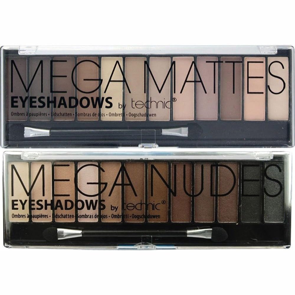 Technic Ultimate Nudes Dual Eyeshadow Palette Set - Mega & Matte Editions
